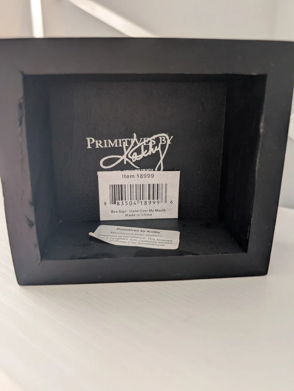 Primitives by Kathy Black and White Wooden Prayer Sign